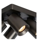Lampy sufitowe reflektory - Lucide NIGEL Sufitowa Reflektorowa LED GU10 4x5W 2200-3000K Czarny 09929/20/16 - produkt 5