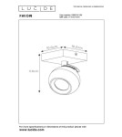 Reflektory sufitowe - Lucide FAVORI Sufitowa Reflektorowa GU10 1x5W Czarny 09932/01/30 - produkt 5