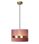Lampy wiszące różowe - Lucide EXTRAVAGANZA TUSSE Wisząca E27 1x40W Różowy/Złoty 10409/01/66 - product 1