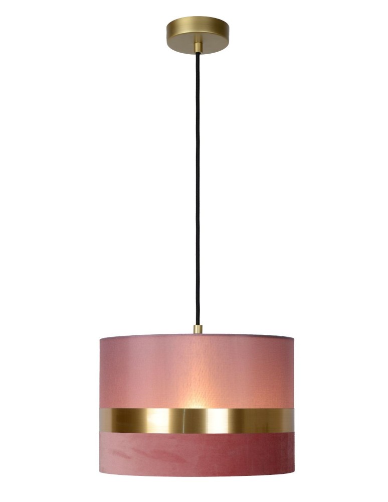 Lampy wiszące różowe - Lucide EXTRAVAGANZA TUSSE Wisząca E27 1x40W Różowy/Złoty 10409/01/66 - produkt kolory-swiatla.pl 1