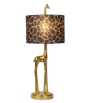 Lampy stołowe z abażurem - Lucide EXTRAVAGANZA MISS TALL Biurkowa E27 1x60W Złoty Matowy/Mosiądz/Brązowy 10506/81/02 - product 1