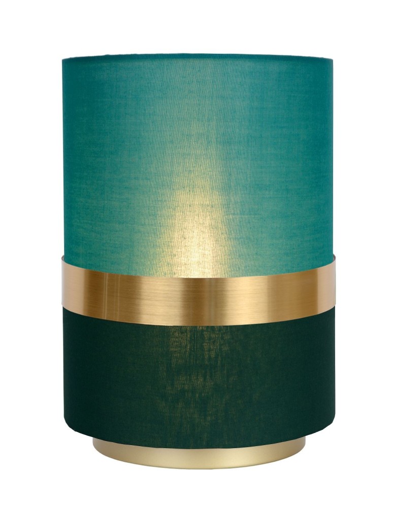 Lampy stołowe z abażurem - Lucide EXTRAVAGANZA TUSSE Biurkowa E14 1x0W Zielony/Złoty Matowy/Mosiądz 10508/01/33 - produkt kolory-swiatla.pl 1