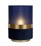 Lampy stołowe z abażurem - Lucide EXTRAVAGANZA TUSSE Biurkowa E14 1x0W Niebieski/Złoty Matowy/Mosiądz 10508/01/35 - product 1