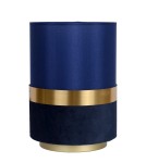 Lampy stołowe z abażurem - Lucide EXTRAVAGANZA TUSSE Biurkowa E14 1x0W Niebieski/Złoty Matowy/Mosiądz 10508/01/35 - product 2