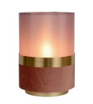 Lampy stołowe z abażurem - Lucide EXTRAVAGANZA TUSSE Biurkowa E14 1x0W Różowy/Złoty Matowy/Mosiądz 10508/01/66 - product 1