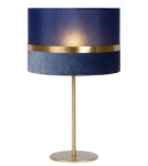 Lampy stołowe z abażurem - Lucide EXTRAVAGANZA TUSSE Biurkowa E27 1x40W Niebieski/Złoty 10509/81/35 - product 1