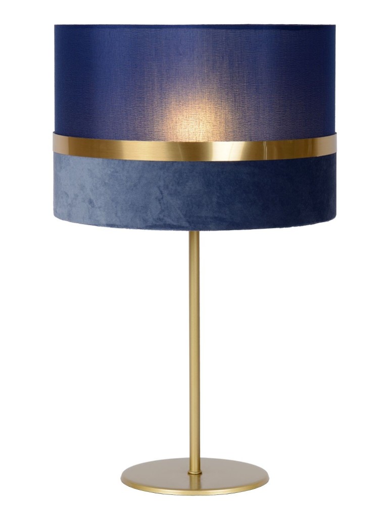 Lampy stołowe z abażurem - Lucide EXTRAVAGANZA TUSSE Biurkowa E27 1x40W Niebieski/Złoty 10509/81/35 - produkt kolory-swiatla.pl 1