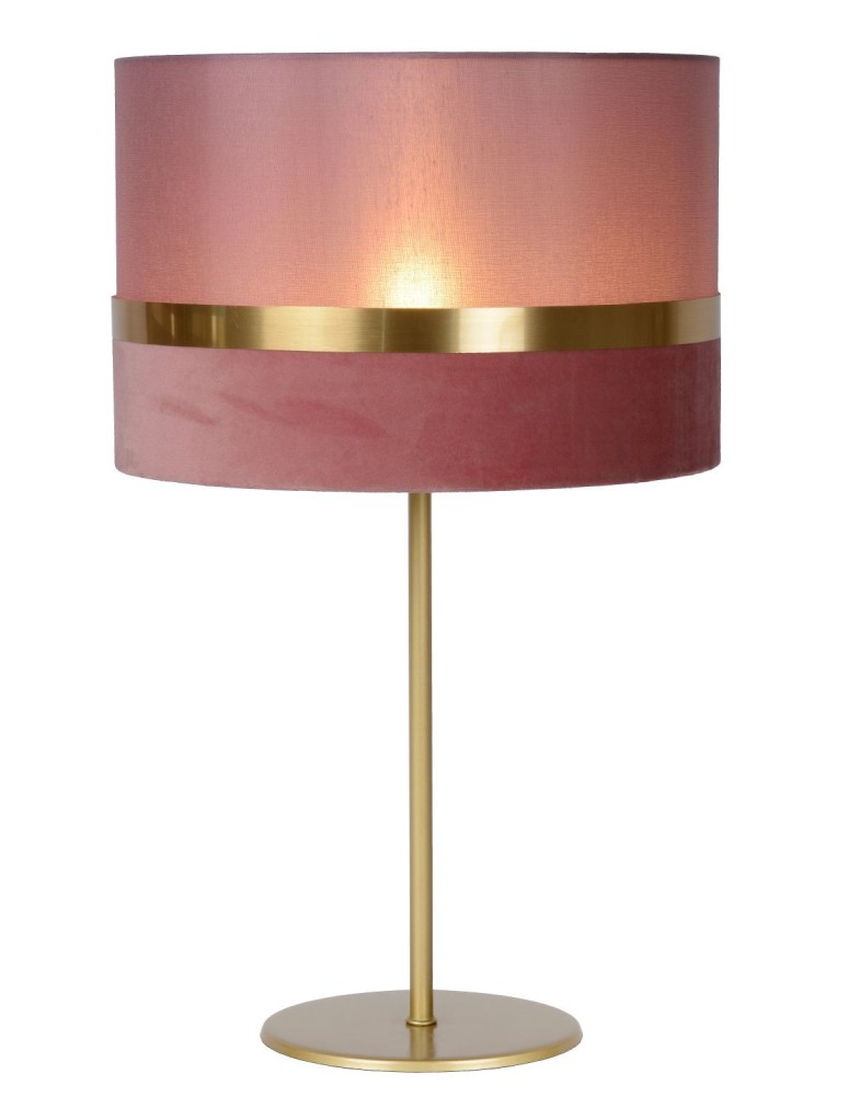 Lampy stołowe z abażurem - Lucide EXTRAVAGANZA TUSSE Biurkowa E27 1x40W Różowy/Złoty 10509/81/66 - produkt kolory-swiatla.pl 1