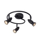 Lampy sufitowe reflektory - Lucide CARO Sufitowa Reflektorowa GU10 3x5W Czarny 13955/03/30 - produkt 1