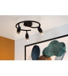 Lampy sufitowe reflektory - Lucide CARO Sufitowa Reflektorowa GU10 3x5W Czarny 13955/03/30 - produkt 3