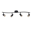 Lampy sufitowe reflektory - Lucide CARO Sufitowa Reflektorowa GU10 4x5W Czarny 13955/04/30 - produkt 1