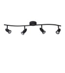 Lampy sufitowe reflektory - Lucide CARO Sufitowa Reflektorowa GU10 4x5W Czarny 13955/04/30 - produkt 2