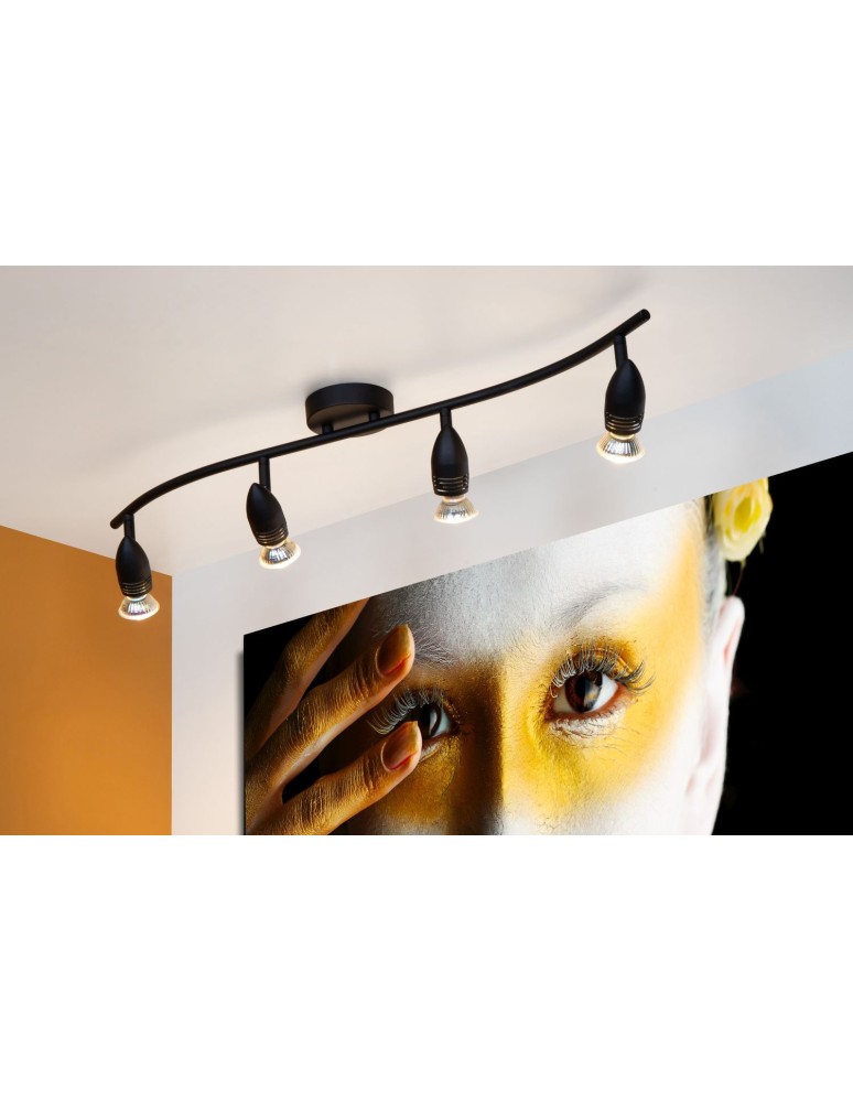 Lucide CARO Sufitowa Reflektorowa GU10 4x5W Czarny 13955/04/30