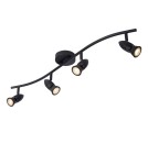 Lampy sufitowe reflektory - Lucide CARO Sufitowa Reflektorowa GU10 4x5W Czarny 13955/04/30 - produkt 6