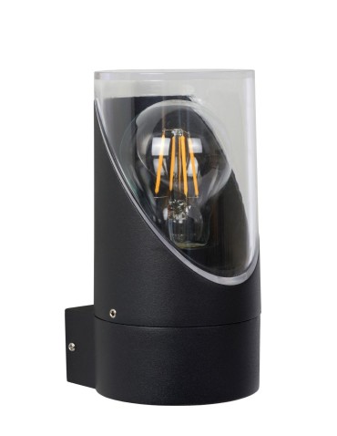 Lucide NORMAN Zewnętrzna Ścienna E27 1x15W IP65 Czarny/Transparentny 15805/01/30 - produkt 2
