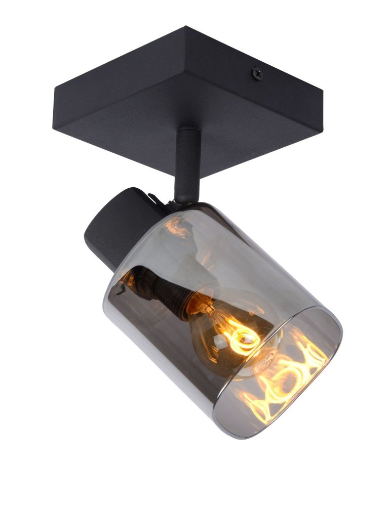 Lampy sufitowe - Lucide ALION Sufitowa Reflektorowa E14 1x25W Czarny/Szary 17999/01/30 - produkt kolory-swiatla.pl 1