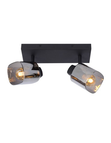 Lucide ALION Sufitowa Reflektorowa E14 2x25W Czarny/Szary 17999/02/30