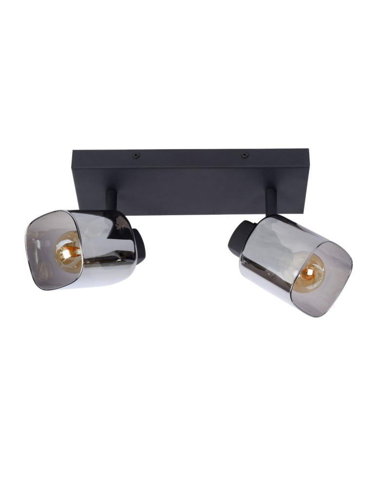 Lucide ALION Sufitowa Reflektorowa E14 2x25W Czarny/Szary 17999/02/30