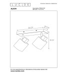 Lampy sufitowe - Lucide ALION Sufitowa Reflektorowa E14 2x25W Czarny/Szary 17999/02/30 - product 4