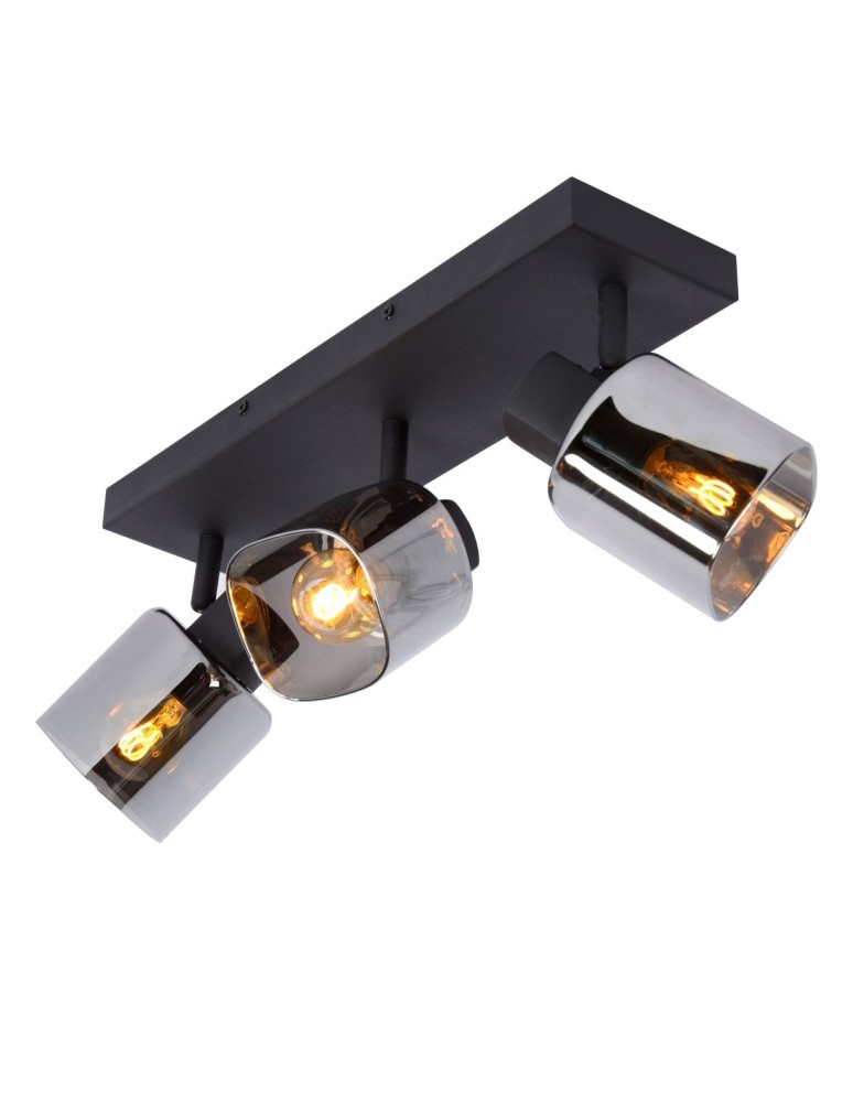 Lucide ALION Sufitowa Reflektorowa E14 3x25W Czarny/Szary 17999/03/30