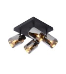 Lampy sufitowe - Lucide ALION Sufitowa Reflektorowa E14 4x25W Czarny/Szary 17999/14/30 - product 1