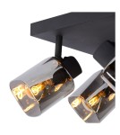 Lampy sufitowe - Lucide ALION Sufitowa Reflektorowa E14 4x25W Czarny/Szary 17999/14/30 - product 4