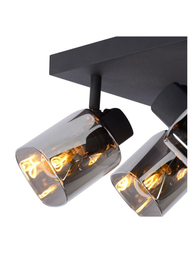 Lucide ALION Sufitowa Reflektorowa E14 4x25W Czarny/Szary 17999/14/30