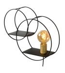 Kinkiety - Lucide CIRCLE Ścienna E27 1x40W Czarny/Złoty Matowy/Mosiądz 21225/01/30 - produkt 5