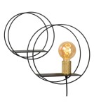 Kinkiety - Lucide CIRCLE Ścienna E27 1x40W Czarny/Złoty Matowy/Mosiądz 21225/01/30 - produkt 6