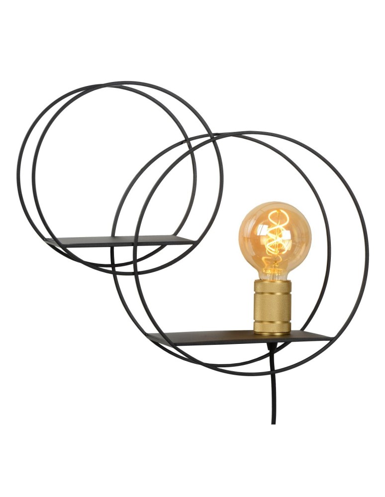Lucide CIRCLE Ścienna E27 1x40W Czarny/Złoty Matowy/Mosiądz 21225/01/30