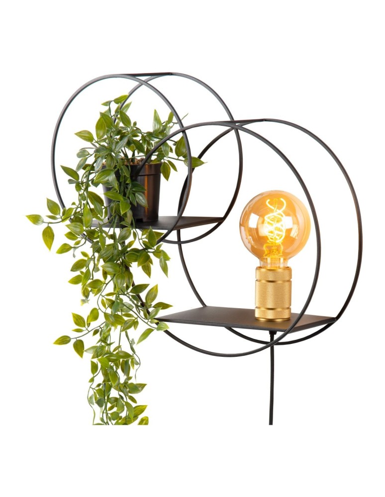 Lucide CIRCLE Ścienna E27 1x40W Czarny/Złoty Matowy/Mosiądz 21225/01/30