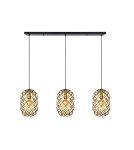Lampy wiszące potrójne - Lucide WOLFRAM Wisząca E27 3x60W Złoty Matowy/Mosiądz/Czarny 21417/03/02 - produkt 1