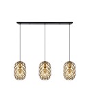 Lampy wiszące potrójne - Lucide WOLFRAM Wisząca E27 3x60W Złoty Matowy/Mosiądz/Czarny 21417/03/02 - produkt 2