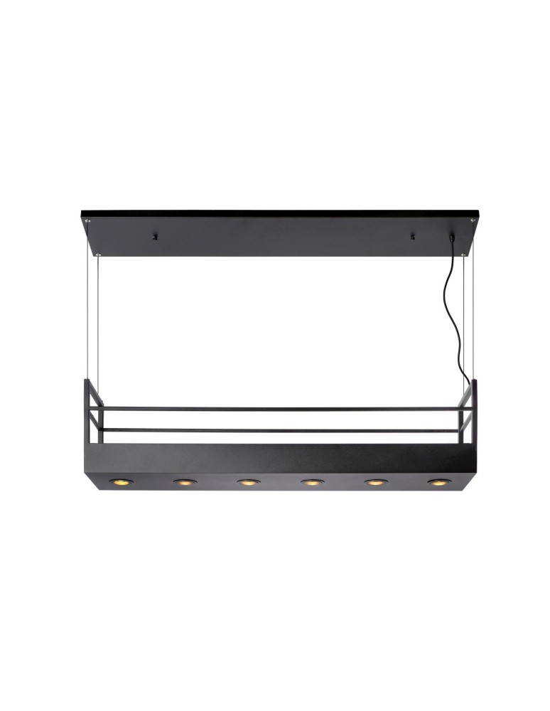 Lampy wiszące - Lucide MIRAVELLE Wisząca GU10 6x40W Czarny 21427/06/30 - produkt kolory-swiatla.pl 1