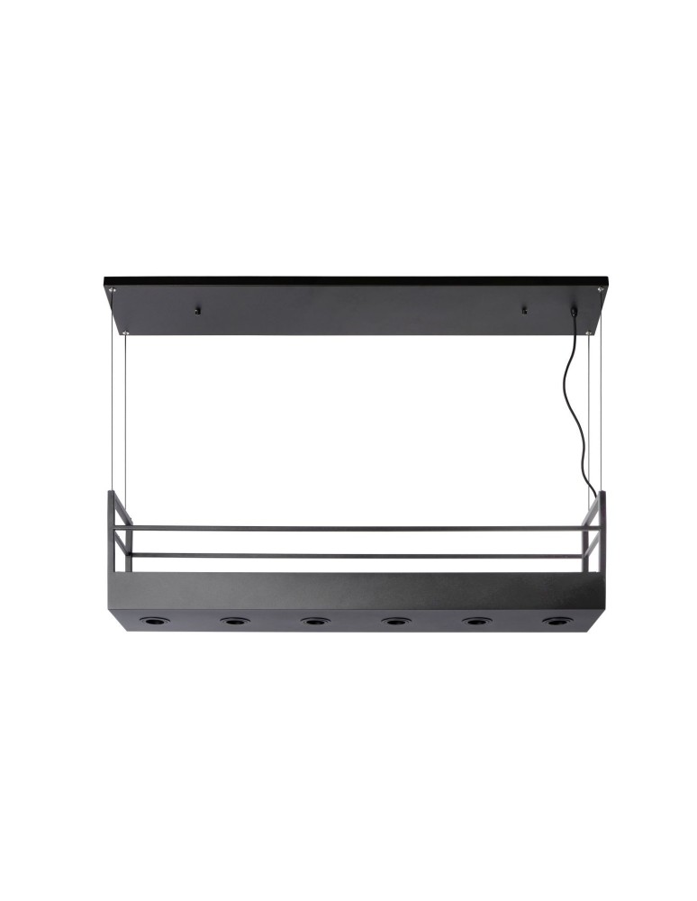 Lampy wiszące - Lucide MIRAVELLE Wisząca GU10 6x40W Czarny 21427/06/30 - produkt kolory-swiatla.pl 2