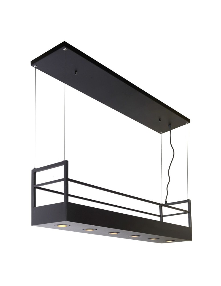 Lampy wiszące - Lucide MIRAVELLE Wisząca GU10 6x40W Czarny 21427/06/30 - produkt kolory-swiatla.pl 10