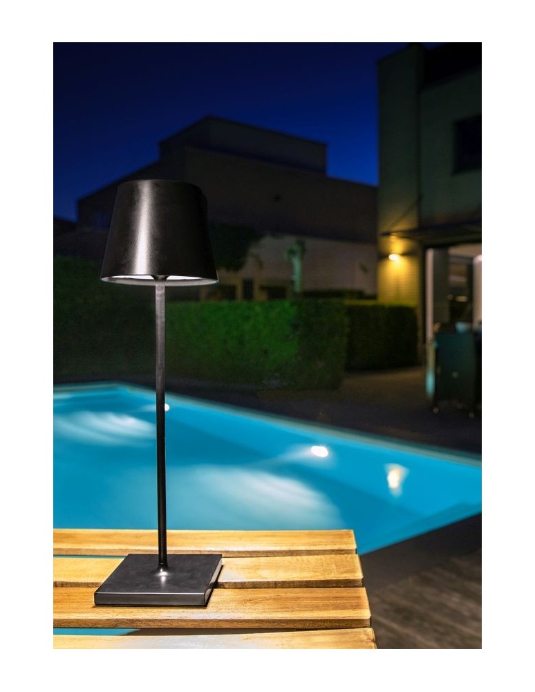 Lampy ogrodowe przenośne - Lucide JUSTIN Zewnętrzna Biurkowa LED 1x2.2W 2700-3000K IP54 Czarny 27888/04/30 - produkt kolory-swiatla.pl 3