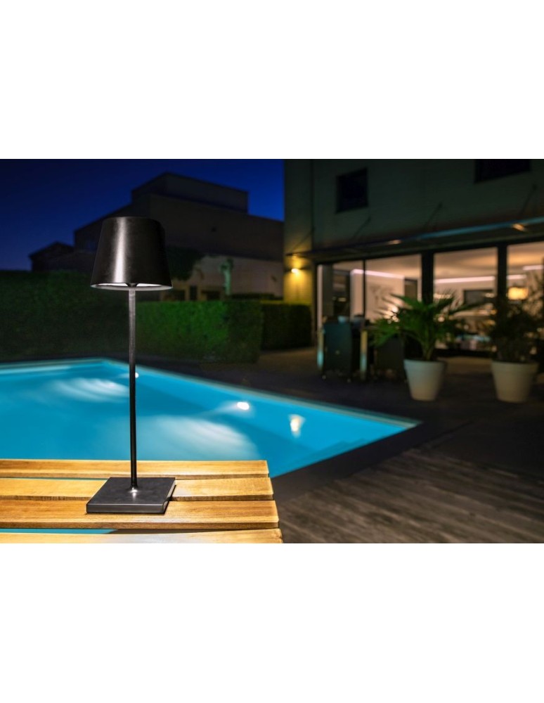 Lampy ogrodowe przenośne - Lucide JUSTIN Zewnętrzna Biurkowa LED 1x2.2W 2700-3000K IP54 Czarny 27888/04/30 - produkt kolory-swiatla.pl 4
