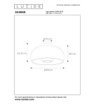 Lampy sufitowe loftowe - industrialne - Lucide SHARAN Sufitowa E27 1x60W Czarny/Szary 30186/38/30 - produkt 5