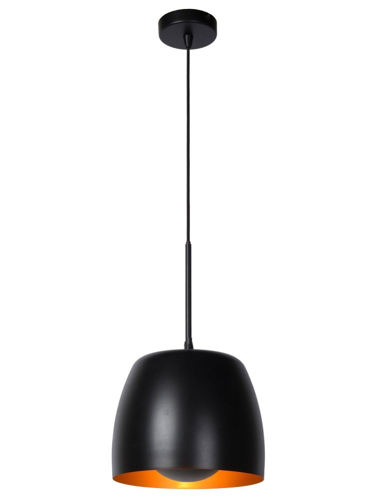 Lampy wiszące - Lucide NOLAN Wisząca E27 1x40W Czarny/Złoty Matowy/Mosiądz 30488/01/30 - produkt kolory-swiatla.pl 1