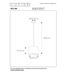 Lampy wiszące - Lucide NOLAN Wisząca E27 1x40W Czarny/Złoty Matowy/Mosiądz 30488/01/30 - product 8