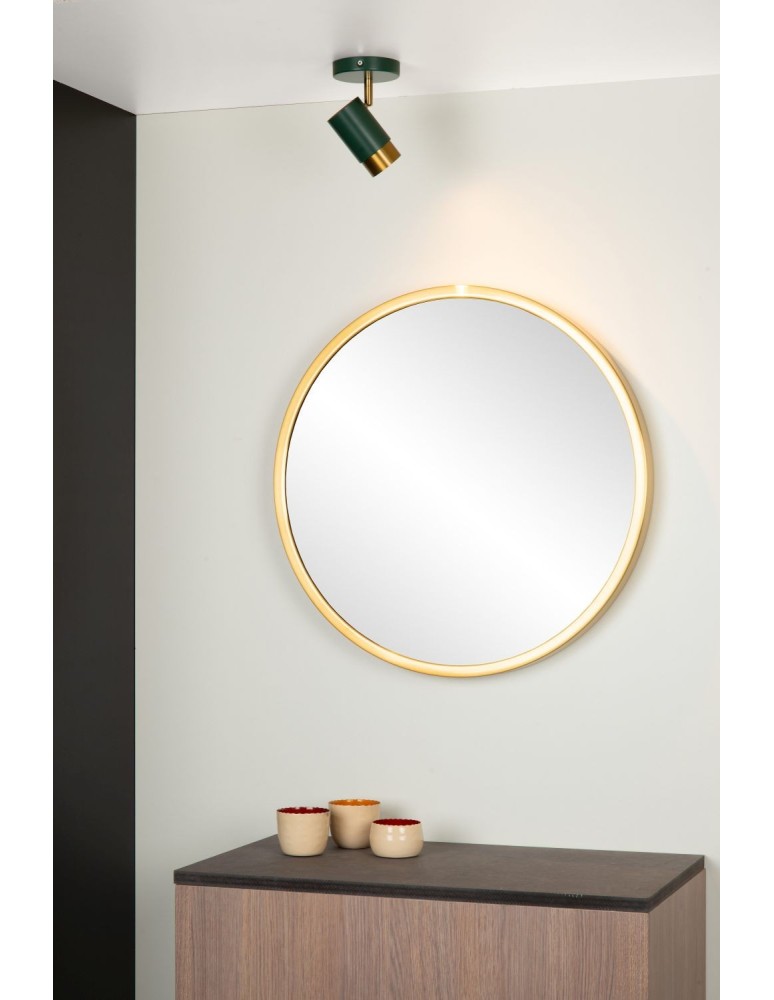 Reflektory sufitowe - Lucide FLORIS Sufitowa Reflektorowa GU10 1x40W Zielony/Złoty Matowy/Mosiądz 35913/01/33 - produkt kolory-swiatla.pl 3