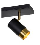 Lampy sufitowe reflektory - Lucide FLORIS Sufitowa Reflektorowa GU10 2x35W Czarny/Złoty Matowy/Mosiądz 35913/02/30 - produkt 4