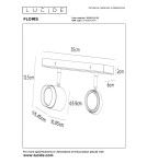 Lampy sufitowe reflektory - Lucide FLORIS Sufitowa Reflektorowa GU10 2x35W Czarny/Złoty Matowy/Mosiądz 35913/02/30 - produkt 6