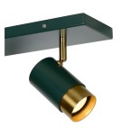 Lampy sufitowe reflektory - Lucide FLORIS Sufitowa Reflektorowa GU10 2x35W Zielony/Złoty Matowy/Mosiądz 35913/02/33 - produkt 4