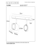 Lampy sufitowe reflektory - Lucide FLORIS Sufitowa Reflektorowa GU10 2x35W Zielony/Złoty Matowy/Mosiądz 35913/02/33 - produkt 6