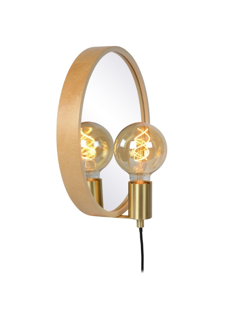 Kinkiety loftowe - industrialne - Lucide REFLEX Ścienna E27 1x25W Jasne Drewno 36213/31/72 - produkt kolory-swiatla.pl 4