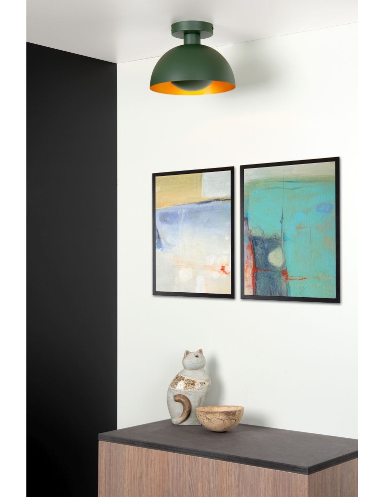 Lampy sufitowe loftowe - industrialne - Lucide SIEMON Sufitowa E27 1x40W Zielony 45196/01/33 - product kolory-swiatla.pl 3