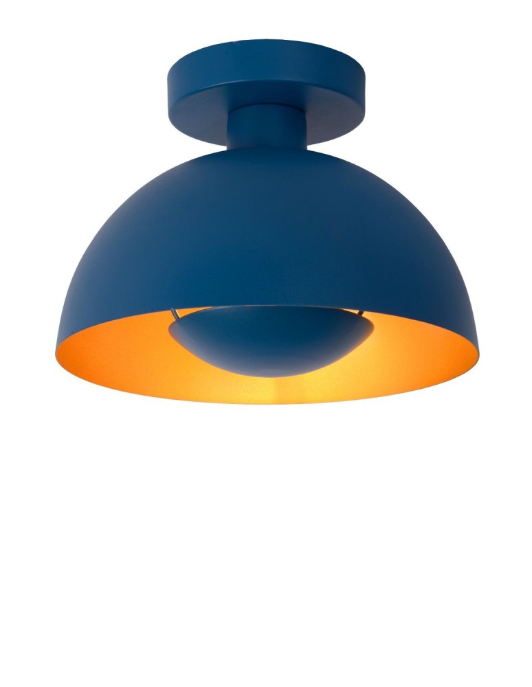 Lampy sufitowe loftowe - industrialne - Lucide SIEMON Sufitowa E27 1x40W Niebieski 45196/01/35 - produkt kolory-swiatla.pl 1