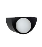 Kinkiety w stylu skandynawskim - Lucide BENNI Ścienna G9 1x28W Czarny/Opal 45201/01/30 - produkt 2